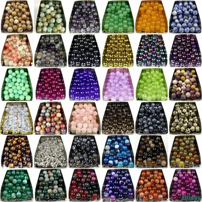 Series I Lot Natural Gemstone Spacer Loose Beads 4mm 6mm 8mm 10mm 12mm Stone DIY • $1.46