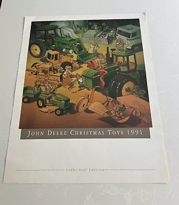 Vintage John Deere 1991 Christmas Toy Poster • $29.99