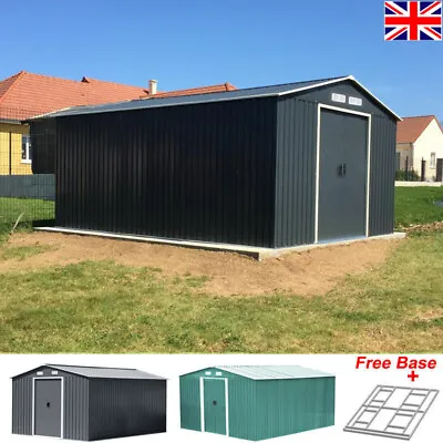 12 X10/8 X6 FT Large Garden Shed Big Outdoor Warehouse Steel Garage Tools Base • £329.95