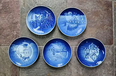 Royal Copenhagen B&G Plates Blue Set Of 5 • $24.25