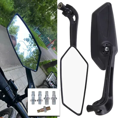 1 Pair Universal 8mm 10mm RearView Side Mirrors For Scooter Motorbike Motorcycle • $14.88