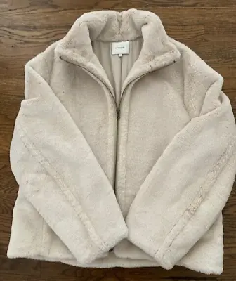 Vince Women’s Plush Faux Fur Jacket CrÈme Size Xl – New (“mint”) Wot • $165