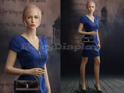 Female Fiberglass Mannequin Fleshtone Color Dress Form Display #MZ-AD04 • $245
