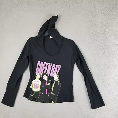 Vintage Greenday Band Rock Hoodie Cinder Block Small 17X22 Juniors 1XL • $29.17