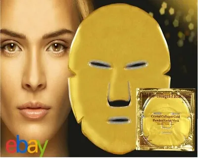 5 X 24K Gold Bio Collagen Face Mask Wrinkle Tired Crow Feet Puffy Eyes Treatment • £4.50