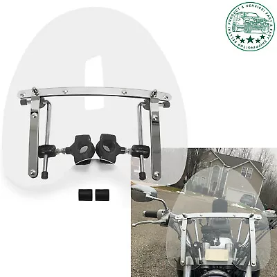 18 X16  Large Clear Motorcycle Windshield Universal Fit 7/8'' 1'' Handlebar • $46