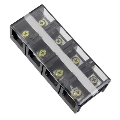 Dual Rows 4 Positions 600V 100A Wire Barrier Block Terminal Strip • $16.97