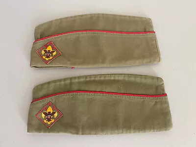 Vintage Boy Scouts Of America Hat Official Garrison Beret BSA (2) LG & Med • $30