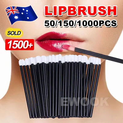 $6.91 • Buy 100/500/1000pcs Disposable Lip Brush Lip Wands Gloss Lipstick Applicator Brushes