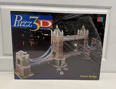 Puzz 3D Tower Bridge London 819 Piece 3D Jigsaw Puzzle MB 04608 Vintage Set 1997 • £29.99