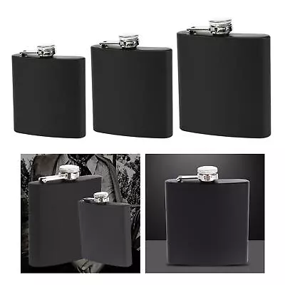 Stylish Hip Flask Vintage Black Powder Coated U Typed Portable Wine Bottle For • $16.81