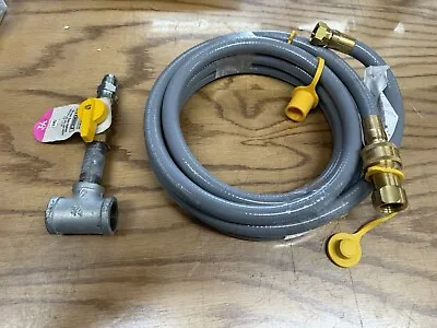 Natural Gas Flex Hose 1/2” Quick Connect 12 Ft. With 1/2” Gas Valve • $40