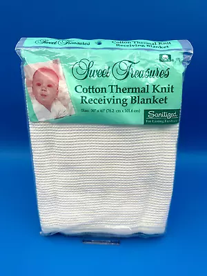 Vintage J.e. Morgan Sweet Treasures Cotton Thermal Knit Receiving Baby Blanket • $49.99