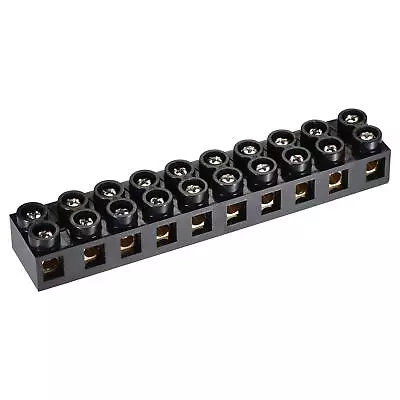 Terminal Block 500V 60A Dual Row 10 Positions Screw Electric Barrier Strip • $15.41