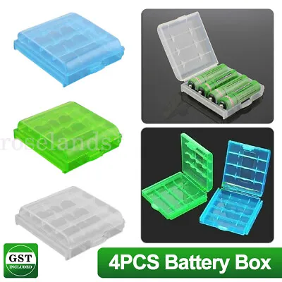 4pcs Battery Storage Case Portable Plastic Hard Box Organiser AA And AAA Holder • $6.07