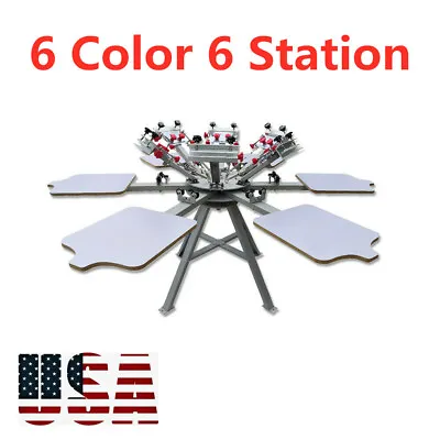 6 Color 6 Station Silk Screen Printing Machine With Micro Registration • $1798.22