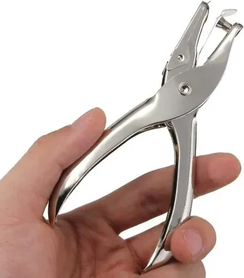 £6.99 • Buy Single Hole Pliers Punch One Chrome Metal Perforator - 10 Sheet Capacity