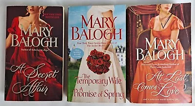 MARY BALOGH   Lot Of 3  Pocketbooks  4 Novels  Accept/good  HISTORICAL ROMANCE • $6.75