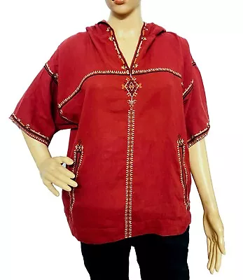 $58.27 • Buy Isabel Marant Etoile Women's Embroidered Cotton Hoodie Pullover Tunic Top M 36