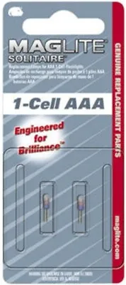 Genuine Maglite Solitaire 1x AAA Replacement Bulbs - Twin Pack - Solitaire Only • £6.40