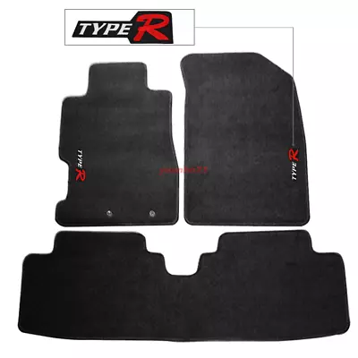 For 01-05 Honda Civic 4Dr 2Dr Black Floor Mats Nylon Carpets W/ Type R • $57.99