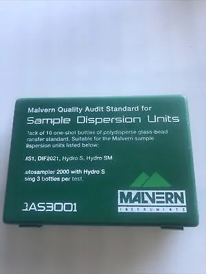 Malvern QAS3001 Quality Audit Standard For Sample Dispersion Units • $450