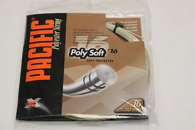 PACIFIC TENNIS RACQUET STRING - Poly Soft 16 Gauge 1.30mm Natural - NEW • $3.26