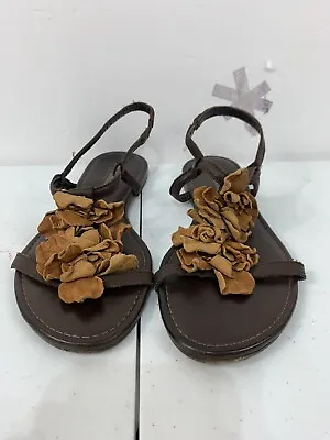 Nara Shoes Womens Size 6 Slip On Brown Sandals • $16.55