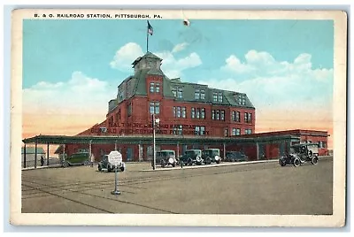 C1930 BO Railroad Station Exterior Building Pittsburgh Pennsylvania PA Postcard • $29.95