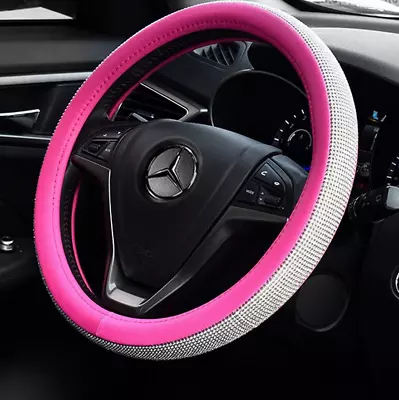 For Jeep Bling Rhinestone Diamond Car Steering Wheel Cover Decor 38cm 15  • $44.99