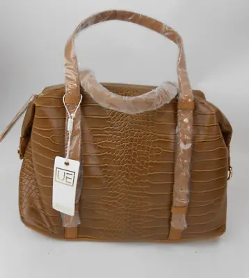 Urban Expressions Vegan Leather Reptile Shoulder Bag/Purse Cognac NWT • $24.84