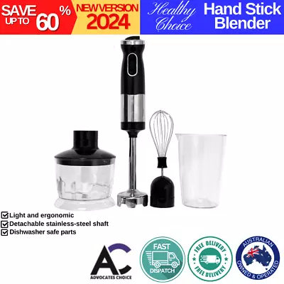 Healthy Choice Hand Blender Stick Mixer Puree Stainless Steel Food Processor AU • $48.99