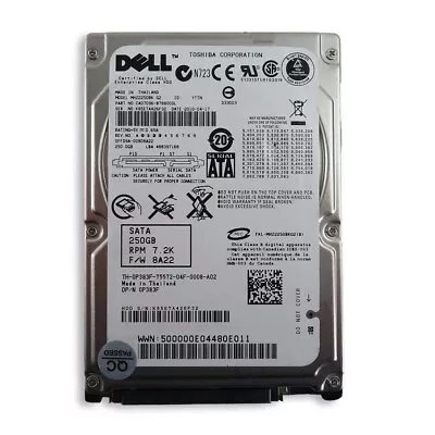 250GB SATA-II 2.5  9.5mm 7200RPM 3Gb/s HDD • £12