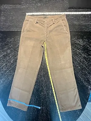 Men's Em's Of Mason's Flat Front Straight Leg Corduroy Pants Khaki Size 34x31 • $35.95