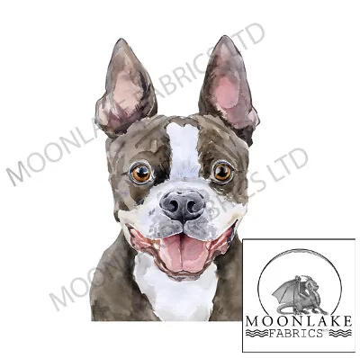 £2.45 • Buy Boston Terrier Wc Fabric Craft Panels 100% Light Cotton Or Thick Soft Polyester