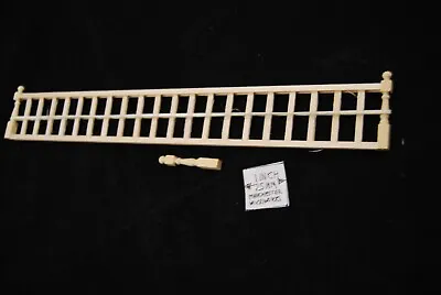 Half 1/24 Scale -  Assembled Railing W/  3 Posts - Dollhouse Miniature #RK1HS • $7.98