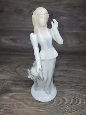 Albert E. Price Porcelain Figurine Strong Woman Color Pop Blue Vintage  • $14.53