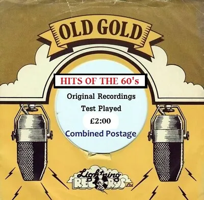 £2 • Buy HITS OF THE 1960s - 45 Rpm Vinyl Records - OLD GOLD LABEL - ORIGINAL RECORDINGS