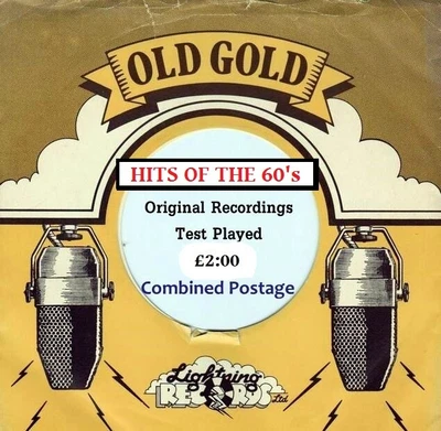 £2 • Buy HITS OF THE 1960s - 45 Rpm Vinyl Records - OLD GOLD LABEL - ORIGINAL RECORDINGS