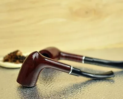 KUROSAWA No. 66 Smooth Red Bent Zulu Tobacco Smoking Pipe By Mr. Brog • $48.99