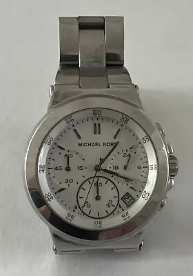 Michael Kors MK-5221 Chronograph Date Stainless Steel Watch New Battery • $50.41
