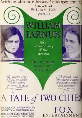 A Tale Of Two Cities DVD - William Farnum Dir Lloyd Silent Historical Drama 1917 • £3.25