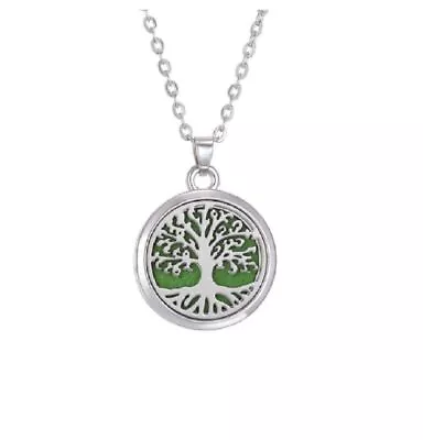 $13.45 • Buy Aromatherapy Oil Diffuser Locket Pendant Necklace Perfume Essential Tree Of Life
