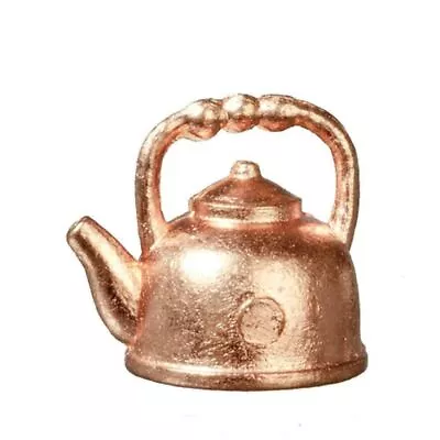 Dolls House Copper Kettle Miniature Teapot 1:12 Scale Metal Kitchen Accessory • $2.24