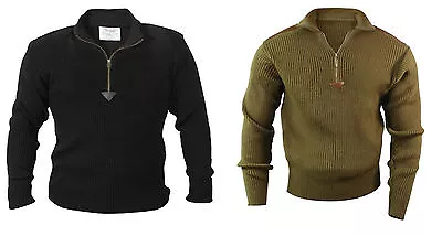 Military Style Sweater 1/4 ZIP V-Neck US Army Navy Commando SEAL's Military Vet • $51.99