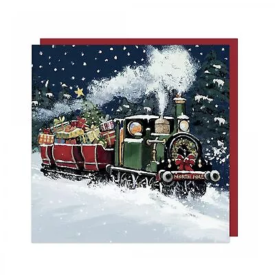 Charity Christmas Card Pack - 6 Cards - Polar Express Steam Train - Shelter NEW • £6.99