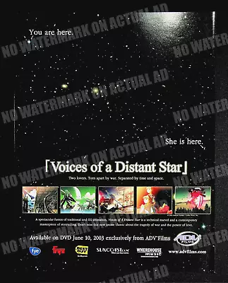 Voices Of A Distant Star ADV Films Print Magazine Ad Makoto Shinkai Anime ADVERT • $9.99