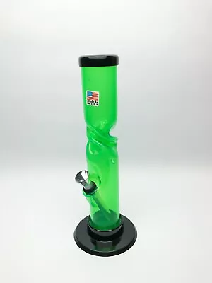 Acrylic 9  Inch Light Green Twisted Ice Catcher Straight HOOKAH WATER PIPE BONG • £21.16