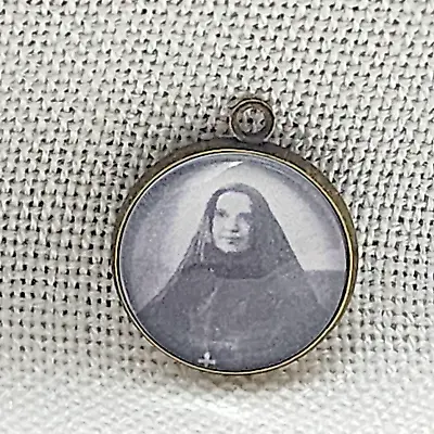 St Frances Xavier Cabrini Catholic Picture Pendant Cabochon Photo Jewelry Saint • $26