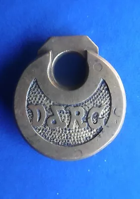 DNRG COLORADO RIO GRANDE Pancake SIX 6 Lever Push Key Antique Padlock Lock • $635
